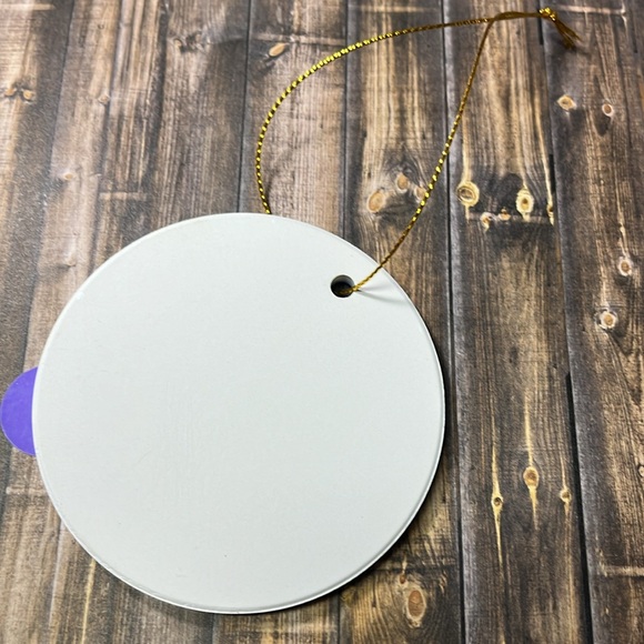 5for$10 Christmas Ceramic Vibrant Santa Sleigh Ride Night Dark Blue NWT Ornament - Picture 3 of 4